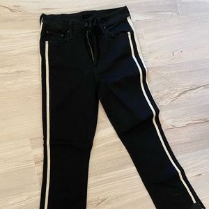 Mother Black with cream stripe Jean